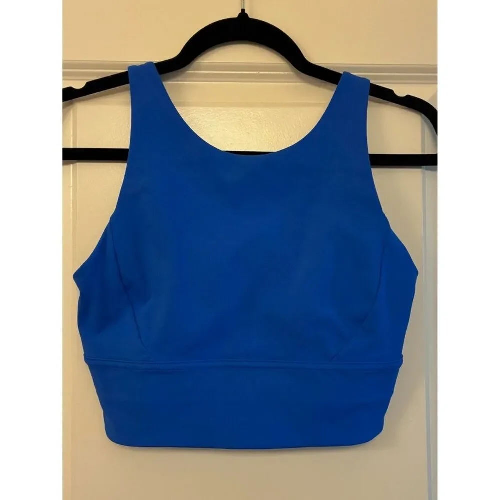 LULULEMON Stronger As One Long Line Bra *Medium Support, C/D Cup Wild Bluebell 8